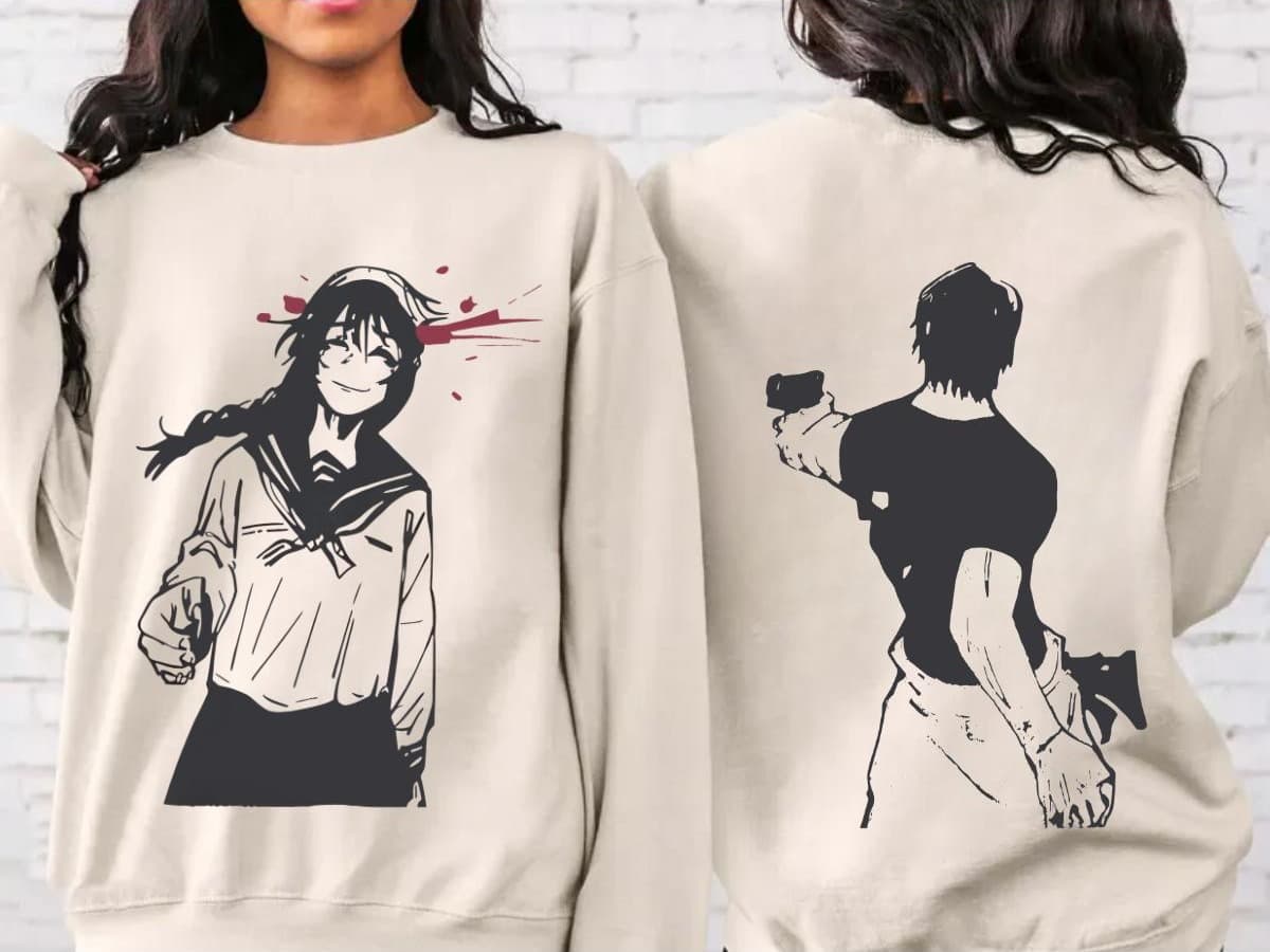 Jujutsu Kaisen Toji & Amanai 2-Sided JJK Anime Sweatshirt & Tee – image 1, Jujutsu Kaisen Toji Tee, Jujutsu Kaisen Toji Merch, Jujutsu Kaisen Toji Shirt, Jujutsu Kaisen Toji Sweatshirt, Jujutsu Kaisen Toji Hoodie, Jujutsu Kaisen Toji Clothes