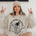 Just One More Chapter Women's Bookworm Shirt, Bookish Hoodie, Librarian Gift 1 small thumbnail