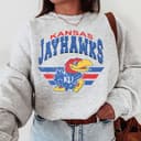 Sudadera Unisex Vintage NCAA Fútbol Algodón Kansas Jayhawks 1 small thumbnail