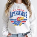 Sudadera Unisex Vintage NCAA Fútbol Algodón Kansas Jayhawks 2 small thumbnail