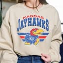 Sudadera Unisex Vintage NCAA Fútbol Algodón Kansas Jayhawks 3 small thumbnail