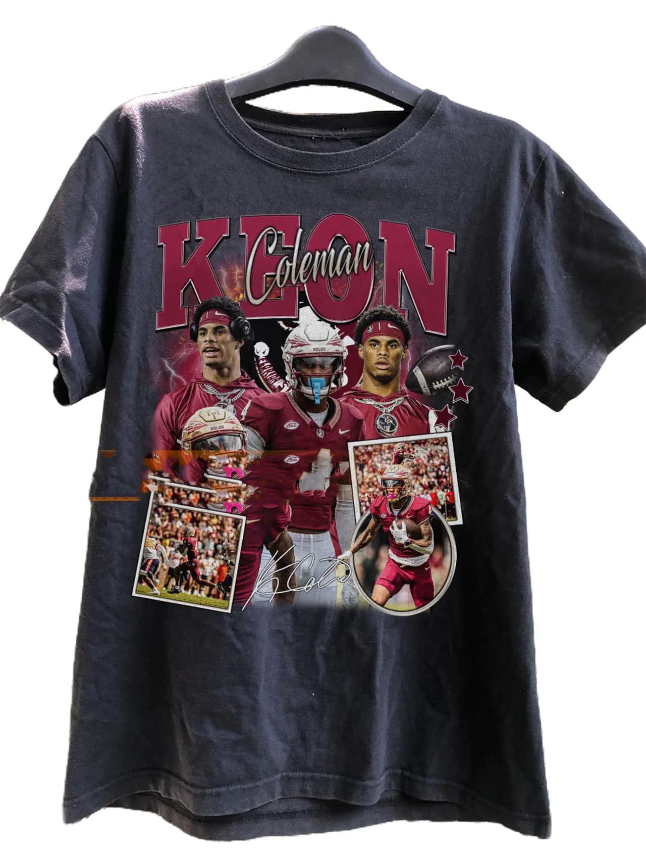 Camiseta Gráfica Vintage 90s Keon Coleman | Fútbol Americano Retro Bootleg – image 1, Keon Coleman Tee, Keon Coleman Merch, Keon Coleman Shirt, Keon Coleman Sweatshirt, Keon Coleman Hoodie, Keon Coleman Clothes