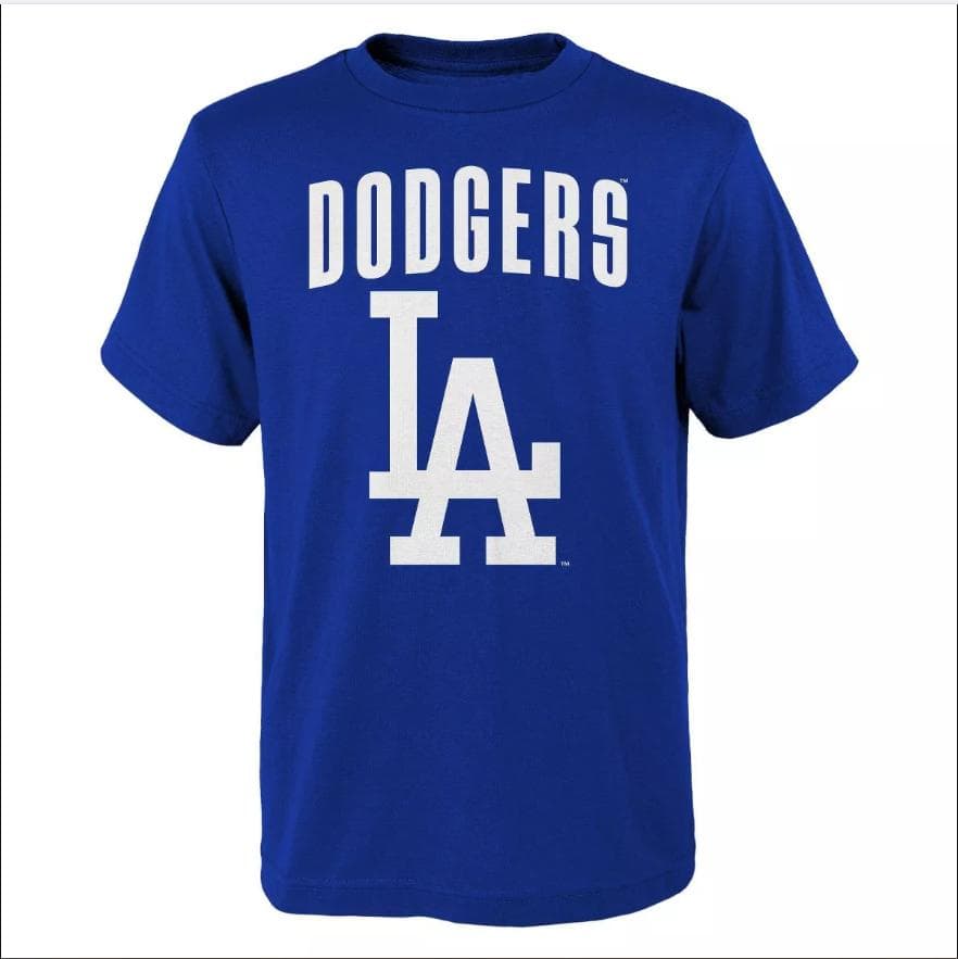 LA Boys' Premium Oversize Graphic T-Shirt - Vintage Baseball – image 1, LA Dodgers Tee, LA Dodgers Merch, LA Dodgers Shirt, LA Dodgers Sweatshirt, LA Dodgers Hoodie, LA Dodgers Clothes