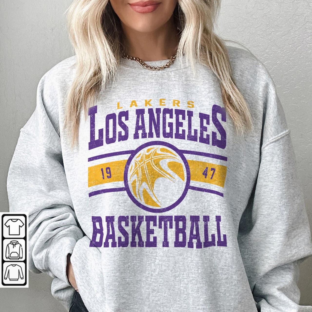 Lakers 90s Vintage LA Basketball Sweatshirt & Hoodie – image 4, Los Angeles Lakers Tee, Los Angeles Lakers Merch, Los Angeles Lakers Shirt, Los Angeles Lakers Sweatshirt, Los Angeles Lakers Hoodie, Los Angeles Lakers Clothes