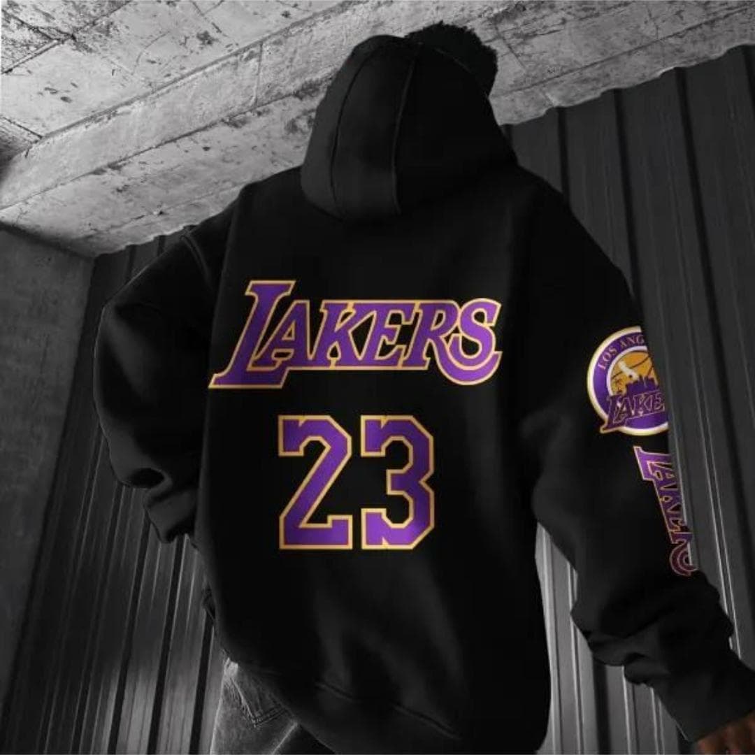 Lakers James 23 Hoodie, Sweatshirt & T-Shirt - Unisex Apparel – image 1, Lakers Tee, Lakers Merch, Lakers Shirt, Lakers Sweatshirt, Lakers Hoodie, Lakers Clothes