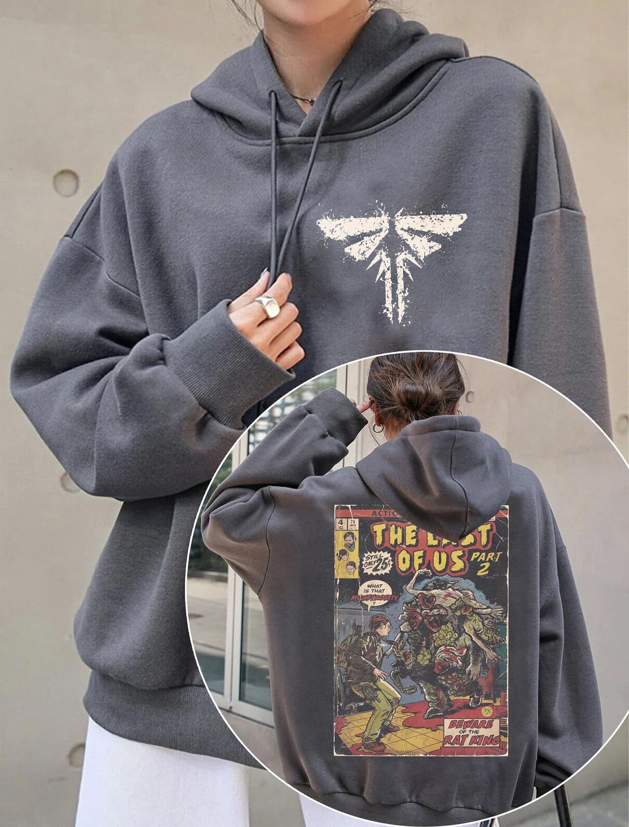 Last Of Us Two-Sided Graphic Tee, Hoodie, Sweatshirt - Halloween Gift – image 1, Last Of Us Tee, Last Of Us Merch, Last Of Us Shirt, Last Of Us Sweatshirt, Last Of Us Hoodie, Last Of Us Clothes