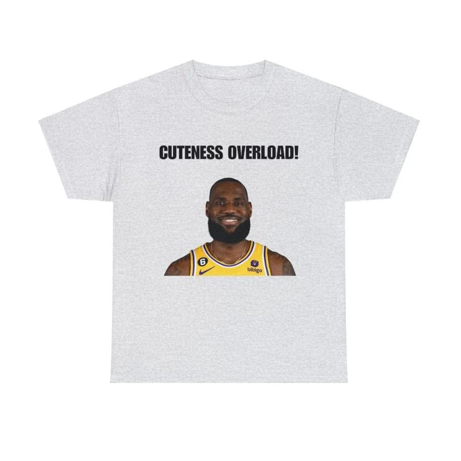 LeBron Cuteness Overload TikTok T-Shirt for Basketball & Meme Fans – image 1, Los Angeles Lakers Tee, Los Angeles Lakers Merch, Los Angeles Lakers Shirt, Los Angeles Lakers Sweatshirt, Los Angeles Lakers Hoodie, Los Angeles Lakers Clothes
