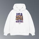 Lebron USA Basketball Olympic 2024 Retro 90s Graphic Shortsleeve Hoodie 1 small thumbnail