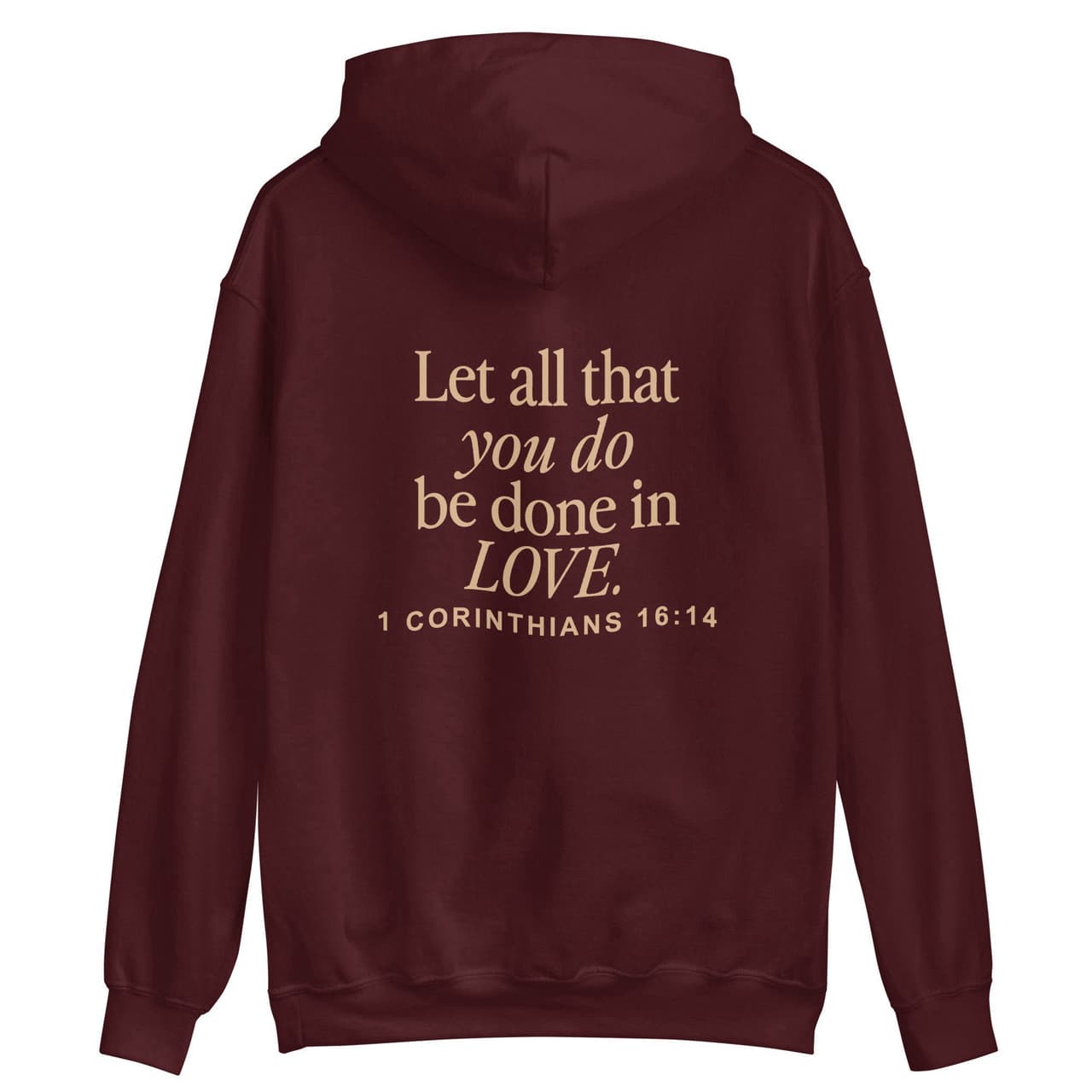 Hoodie Cristiano 'Que Todo lo Que Hagas Sea con Amor', Regalo Versículo Bíblico – image 3, Jesus Tee, Jesus Merch, Jesus Shirt, Jesus Sweatshirt, Jesus Hoodie, Jesus Clothes