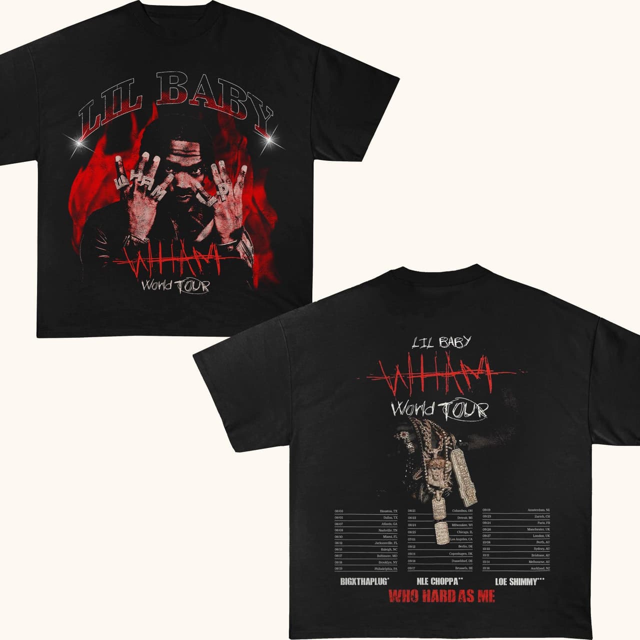 LilBaby Wham World Tour T-Shirt – Rap Tee Hip Hop Retro Gift – image 1, LilBaby Tee, LilBaby Merch, LilBaby Shirt, LilBaby Sweatshirt, LilBaby Hoodie, LilBaby Clothes