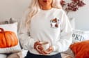 Little Ghost Ice Coffee Sweatshirt, Halloween Ghost Coffee T-Shirt, Bougie Ghost Hoodie, Spooky Season Tee, Cute Ghost Sweatshirt 3 small thumbnail