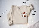 Little Ghost Ice Coffee Sweatshirt, Halloween Ghost Coffee T-Shirt, Bougie Ghost Hoodie, Spooky Season Tee, Cute Ghost Sweatshirt 2 small thumbnail