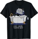 Live Laugh Toaster Bath Satire T-Shirt Hoodie Sweatshirt Comfort Colors 1 small thumbnail