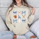 Camiseta de béisbol Los Angeles DG con lazos Coquette, Shohei Ohtani Dodgers, diseño trendy 3 small thumbnail