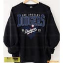 Los Angeles Vintage Baseball Sweatshirt, Vintage Style Dodgers Baseball Crewneck Sweatshirt, Braves Shirt, Trendy Summer Tee, Game Day hoodie 1 small thumbnail