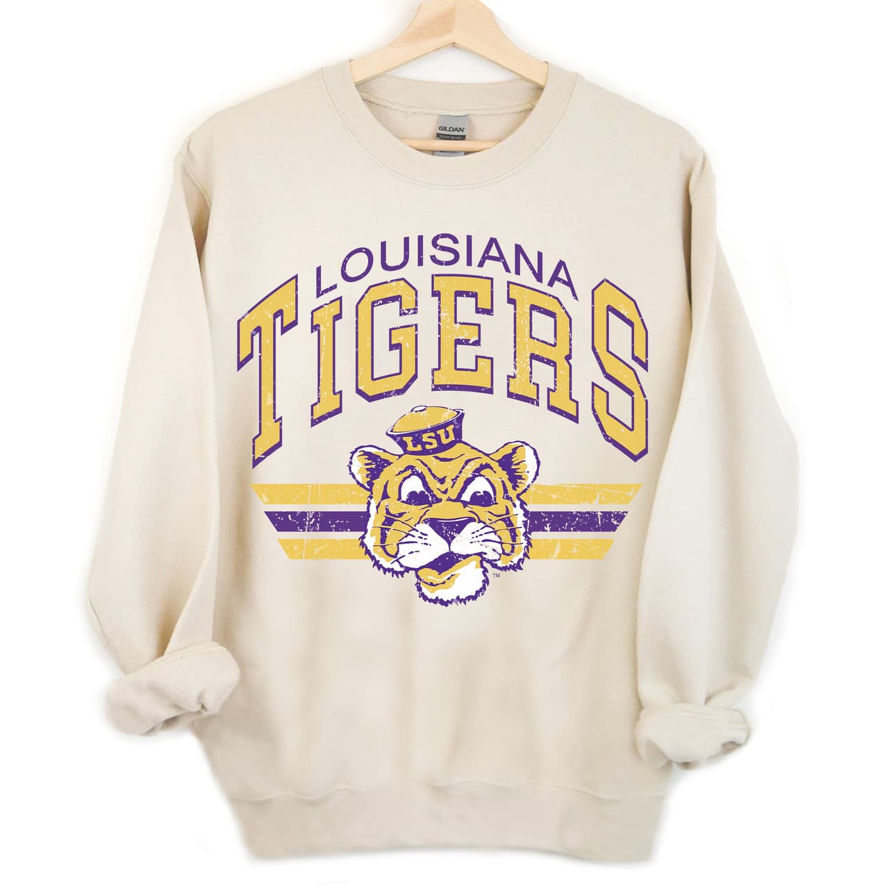 LSU Tigers Sudadera Vintage de Fútbol NCAA - Unisex para Aficionados – image 2, LSU Tigers Tee, LSU Tigers Merch, LSU Tigers Shirt, LSU Tigers Sweatshirt, LSU Tigers Hoodie, LSU Tigers Clothes