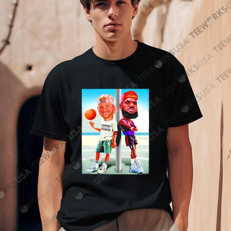 Luka Doncic LeBron James Los Angeles Cartoon Fan Gift T-Shirt & Sweatshirt – image 1, LEBRON JAMES Tee, LEBRON JAMES Merch, LEBRON JAMES Shirt, LEBRON JAMES Sweatshirt, LEBRON JAMES Hoodie, LEBRON JAMES Clothes