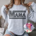 Mama Checkered Crewneck Sweatshirt Gildan Fit for Women 1 small thumbnail
