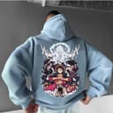 Manga One Piece 2 sides Hoodie, Punny Cartoon Sweatshirt, Top 1 Anime of All Time Tee, Japanese Anime 90s Graphic Comfort Colors 1 small thumbnail