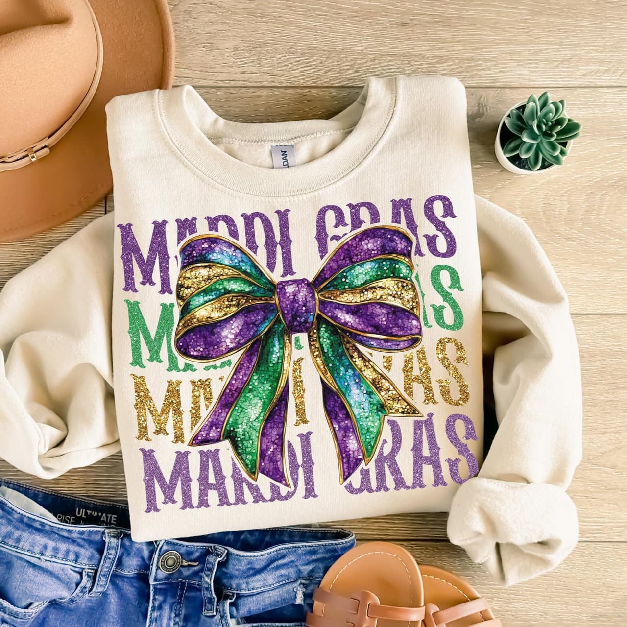 Mardi Gras Coquette Tee: Retro, Fleur De Lis, Glitter, King Cake – image 1, Mardi Gras Coquette Tee, Mardi Gras Coquette Merch, Mardi Gras Coquette Shirt, Mardi Gras Coquette Sweatshirt, Mardi Gras Coquette Hoodie, Mardi Gras Coquette Clothes