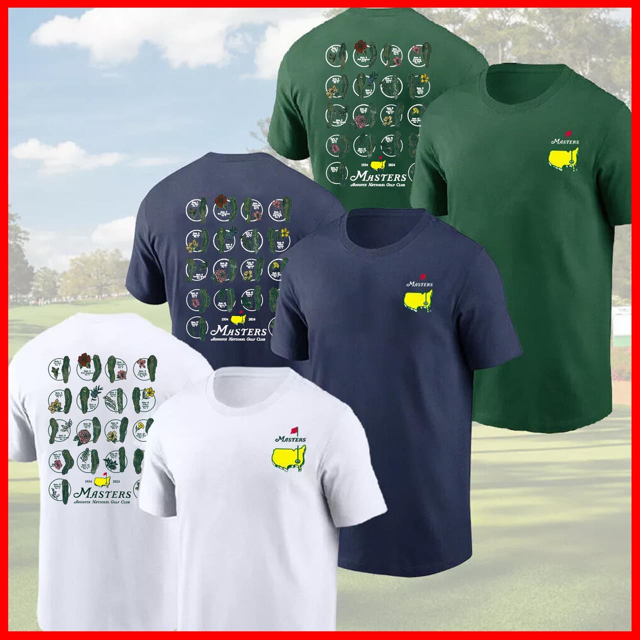Masters Course Grid T-Shirt | Augusta National Champions History – image 1, Masters Course Grid Tee, Masters Course Grid Merch, Masters Course Grid Shirt, Masters Course Grid Sweatshirt, Masters Course Grid Hoodie, Masters Course Grid Clothes