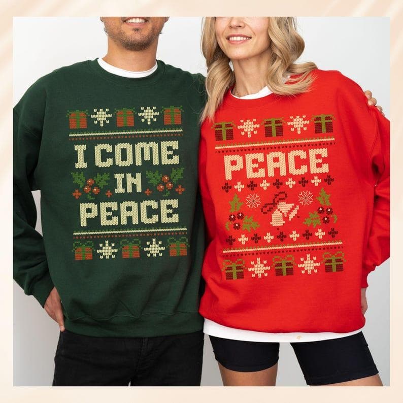 Suéteres Navideños Feos a Juego para Parejas | Fiesta Navideña con Humor Adulto – image 2, Matching Couples Ugly Christmas Tee, Matching Couples Ugly Christmas Merch, Matching Couples Ugly Christmas Shirt, Matching Couples Ugly Christmas Sweatshirt, Matching Couples Ugly Christmas Hoodie, Matching Couples Ugly Christmas Clothes