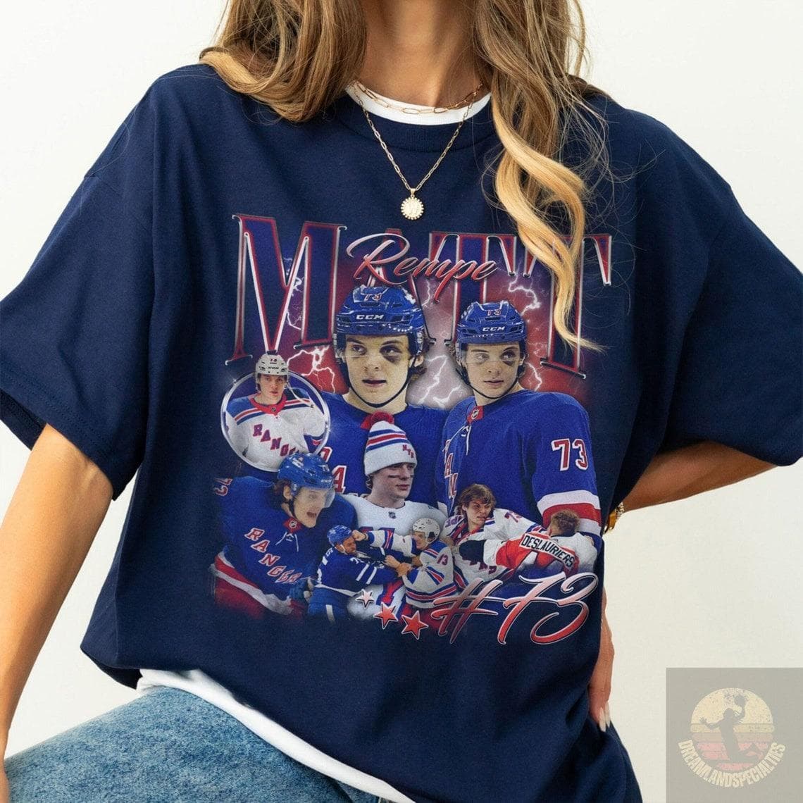 Matt Rempe New York Rangers 90s Vintage Camiseta y Hoodie Fan de Hockey – image 1, New York Rangers Tee, New York Rangers Merch, New York Rangers Shirt, New York Rangers Sweatshirt, New York Rangers Hoodie, New York Rangers Clothes