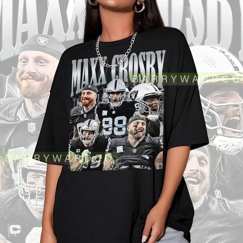 Camiseta Vintage Maxx Crosby 90s, Hoodie y Sudadera de Las Vegas Football – image 3, Max Crosby Tee, Max Crosby Merch, Max Crosby Shirt, Max Crosby Sweatshirt, Max Crosby Hoodie, Max Crosby Clothes