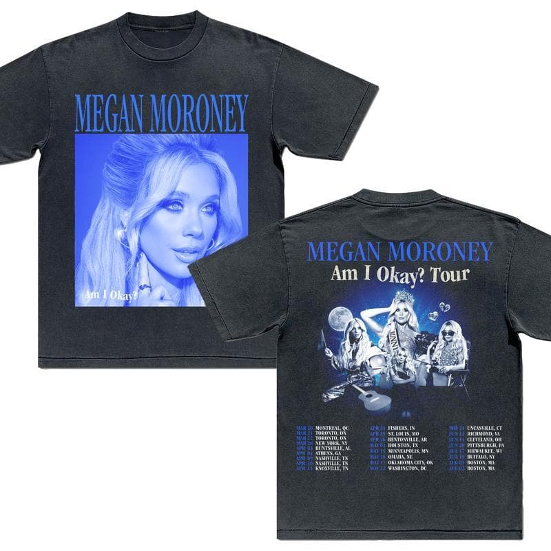 Megan Moroney Am I Okay? Tour T-Shirt, Sweatshirt, Hoodie & Graphic Tee for Fans – image 1, Megan Moroney Tee, Megan Moroney Merch, Megan Moroney Shirt, Megan Moroney Sweatshirt, Megan Moroney Hoodie, Megan Moroney Clothes