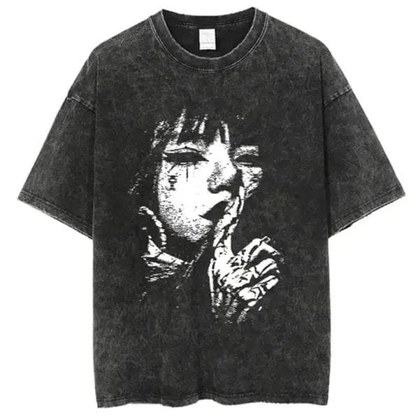 Men's Anime Streetwear Graphic Washed T-Shirt - Harajuku Hip Hop Loose Fit – image 1, Harajuku Tee, Harajuku Merch, Harajuku Shirt, Harajuku Sweatshirt, Harajuku Hoodie, Harajuku Clothes