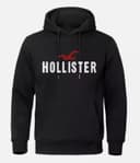 Men's Trendy Round Neck Hoodie: Hollister Printed Winter Casual Sweatshirt 1 small thumbnail