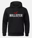 Men's Trendy Round Neck Hoodie: Hollister Printed Winter Casual Sweatshirt 2 small thumbnail