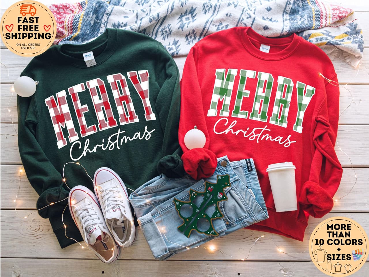 Merry Christmas Buffalo Plaid Sweatshirt | Family Crewneck Xmas Gift – image 1, Merry Christmas Buffalo Plaid Tee, Merry Christmas Buffalo Plaid Merch, Merry Christmas Buffalo Plaid Shirt, Merry Christmas Buffalo Plaid Sweatshirt, Merry Christmas Buffalo Plaid Hoodie, Merry Christmas Buffalo Plaid Clothes