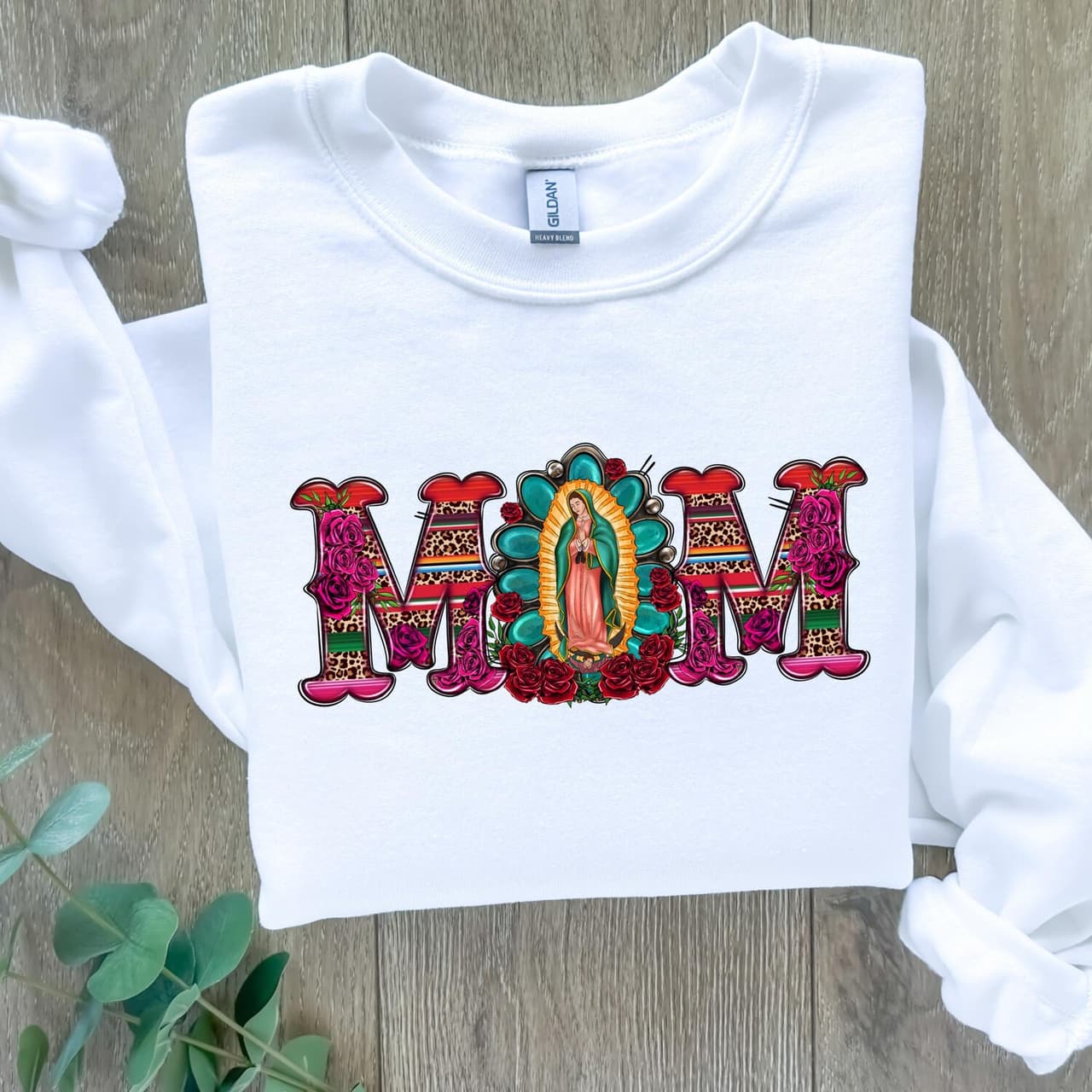 Mexican Mom Shirt & Sweatshirt: Virgen de Guadalupe, Mothers Day Gift – image 3, Mexican Mom Tee, Mexican Mom Merch, Mexican Mom Shirt, Mexican Mom Sweatshirt, Mexican Mom Hoodie, Mexican Mom Clothes