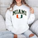 Miami Hurricanes Fútbol Americano Team With Big Words T-Camiseta, Gráfica NCAA Team Sudadera, Hoodie Gift Camiseta For Men Women 3 small thumbnail