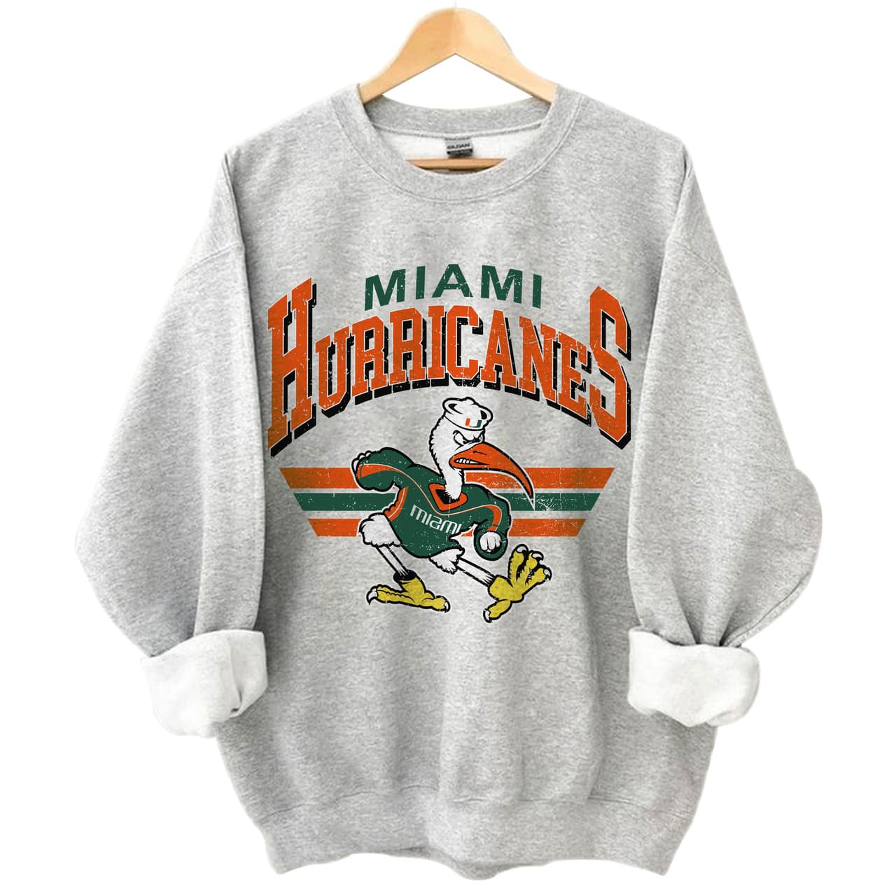 Miami Hurricanes Vintage NCAA Football Unisex Sweatshirt Gift – image 1, Miami Hurricanes Tee, miami hurricanes shirt, miami hurricanes t shirts, university of miami sweatshirt, university of miami shirts, university of miami t shirts, miami hurricane apparel