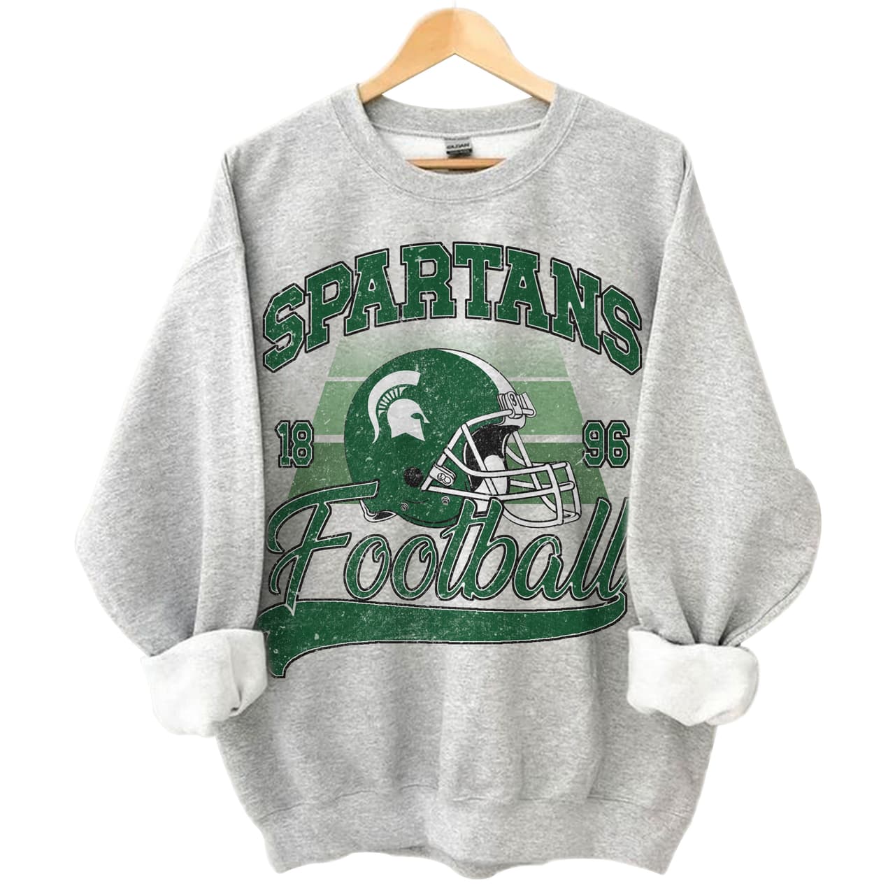Michigan State Spartans Football NCAA Vintage Unisex Sweatshirt – image 1, Michigan State Spartans Tee, Michigan State Spartans Merch, Michigan State Spartans Shirt, Michigan State Spartans Sweatshirt, Michigan State Spartans Hoodie, Michigan State Spartans Clothes