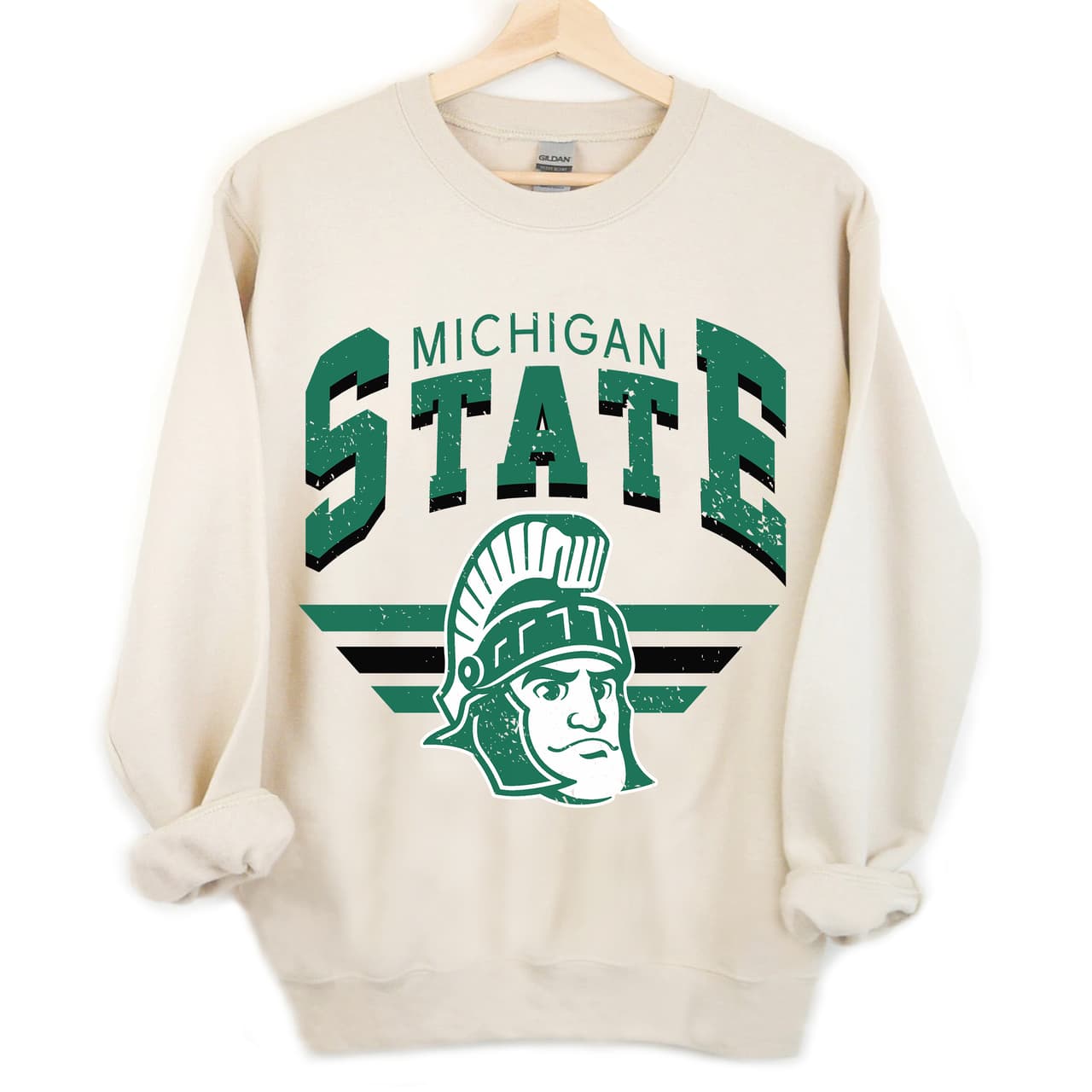 Michigan State Spartans Vintage NCAA Football Sweatshirt - Unisex Cotton – image 2, Michigan State Spartans Tee, Michigan State Spartans Merch, Michigan State Spartans Shirt, Michigan State Spartans Sweatshirt, Michigan State Spartans Hoodie, Michigan State Spartans Clothes