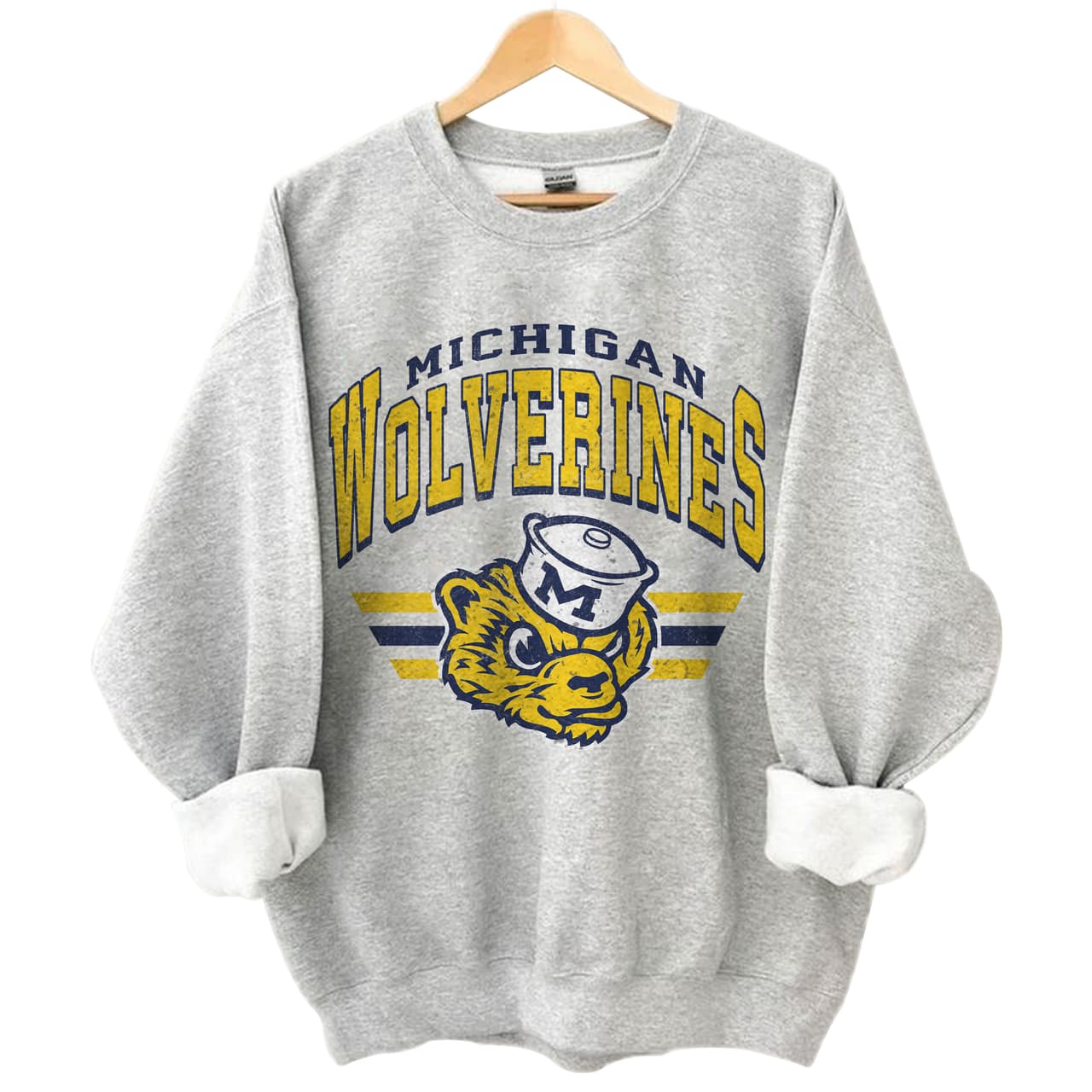 Sudadera Vintage NCAA Michigan Wolverines de Fútbol - Regalo Unisex – image 1, Michigan Wolverines Tee, michigan wolverines shirt, michigan wolverines sweatshirt, michigan wolverines hoodie