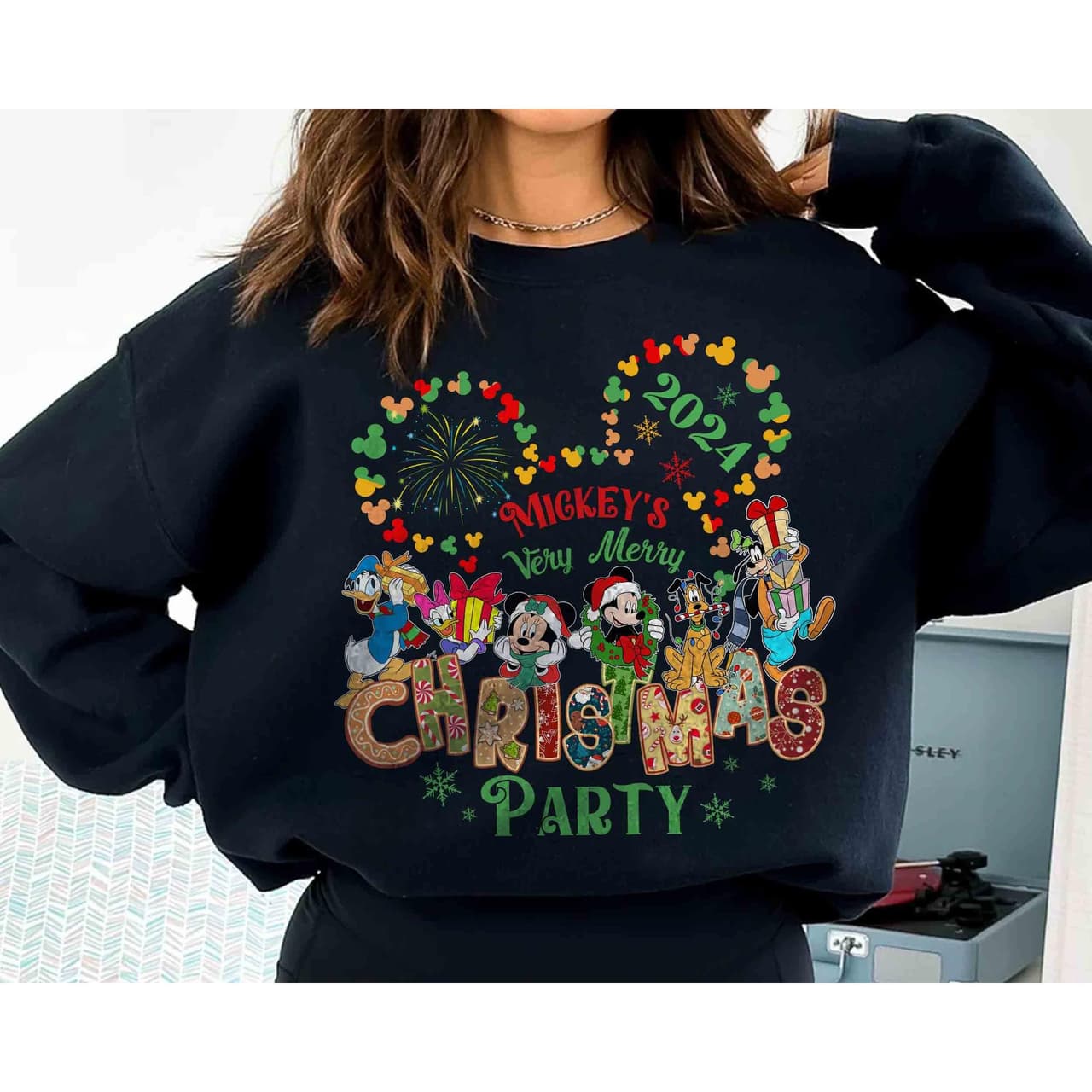 Mickey & Minnie Christmas Party Shirt | Custom Family Vacation Tee – image 2, Mickey Tee, Mickey Merch, Mickey Shirt, Mickey Sweatshirt, Mickey Hoodie, Mickey Clothes