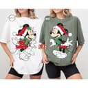 Mickey & Minnie Mouse Christmas Lights Couples T-Shirt Gift 2 small thumbnail