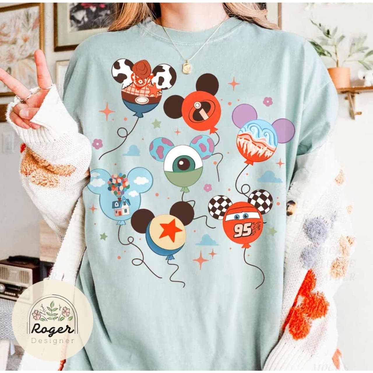 Mickey Cartoon Character Balloon Shirt, Fest 2024 Family Trip – image 2, Mickey Tee, Mickey Merch, Mickey Shirt, Mickey Sweatshirt, Mickey Hoodie, Mickey Clothes