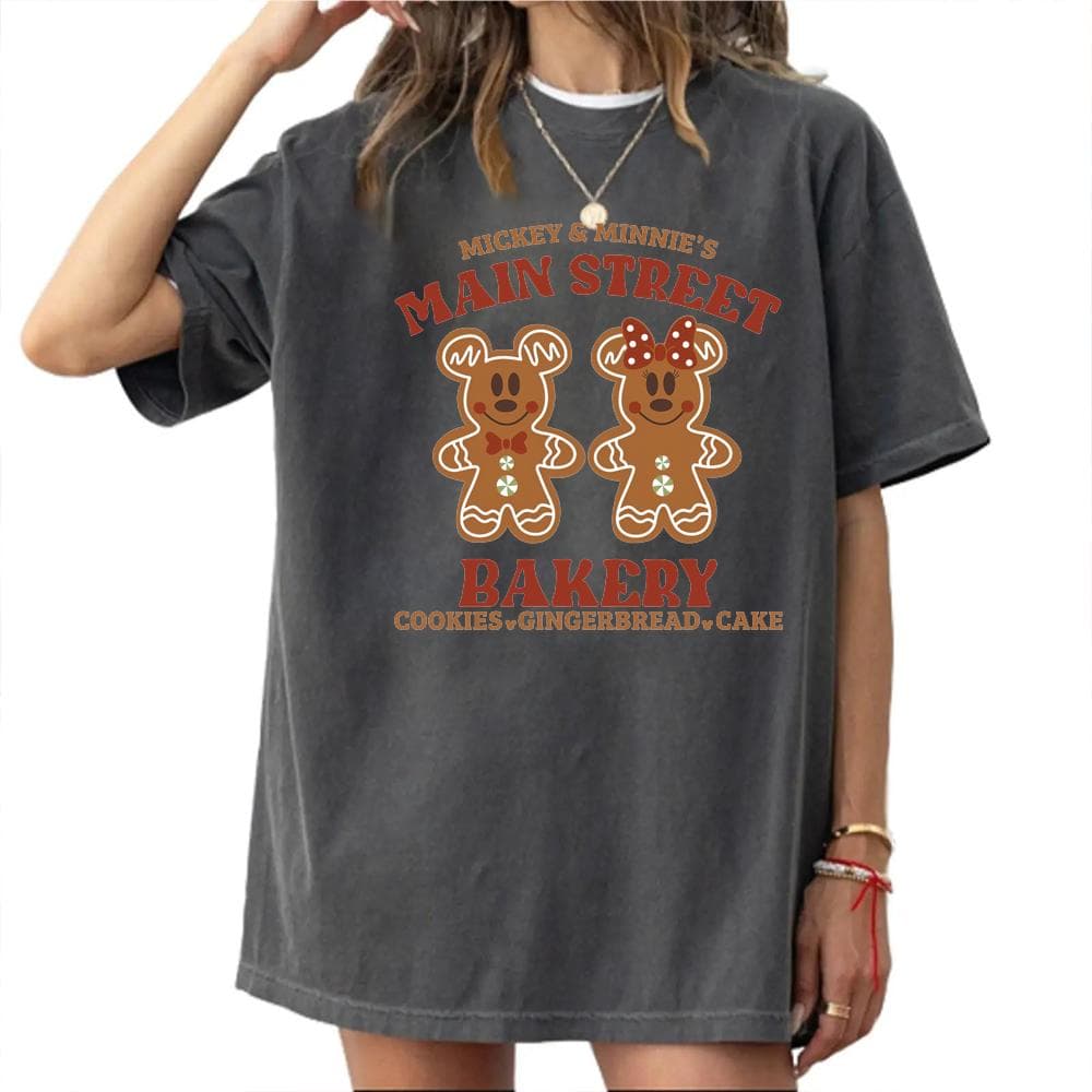 Mickey Minnie Main Street Bakery Christmas Gingerbread Sweatshirt – image 4, Mickey Tee, Mickey Merch, Mickey Shirt, Mickey Sweatshirt, Mickey Hoodie, Mickey Clothes