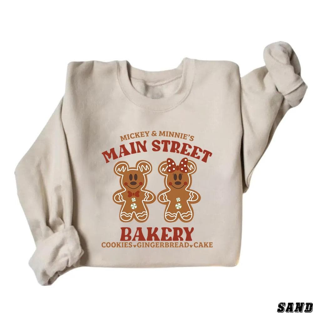 Mickey Minnie Main Street Bakery Christmas Gingerbread Sweatshirt – image 3, Mickey Tee, Mickey Merch, Mickey Shirt, Mickey Sweatshirt, Mickey Hoodie, Mickey Clothes