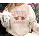 Mickey Minniie Main Street Bakery Gingerbread Christmas Sweatshirt Tee OZLY 1 small thumbnail