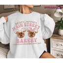 Mickey Minniie Main Street Bakery Gingerbread Christmas Sweatshirt Tee OZLY 2 small thumbnail