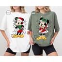Mickkey Minniie Mouse Camisetas de Navidad y Fiesta para Parejas, Regalo 2 small thumbnail