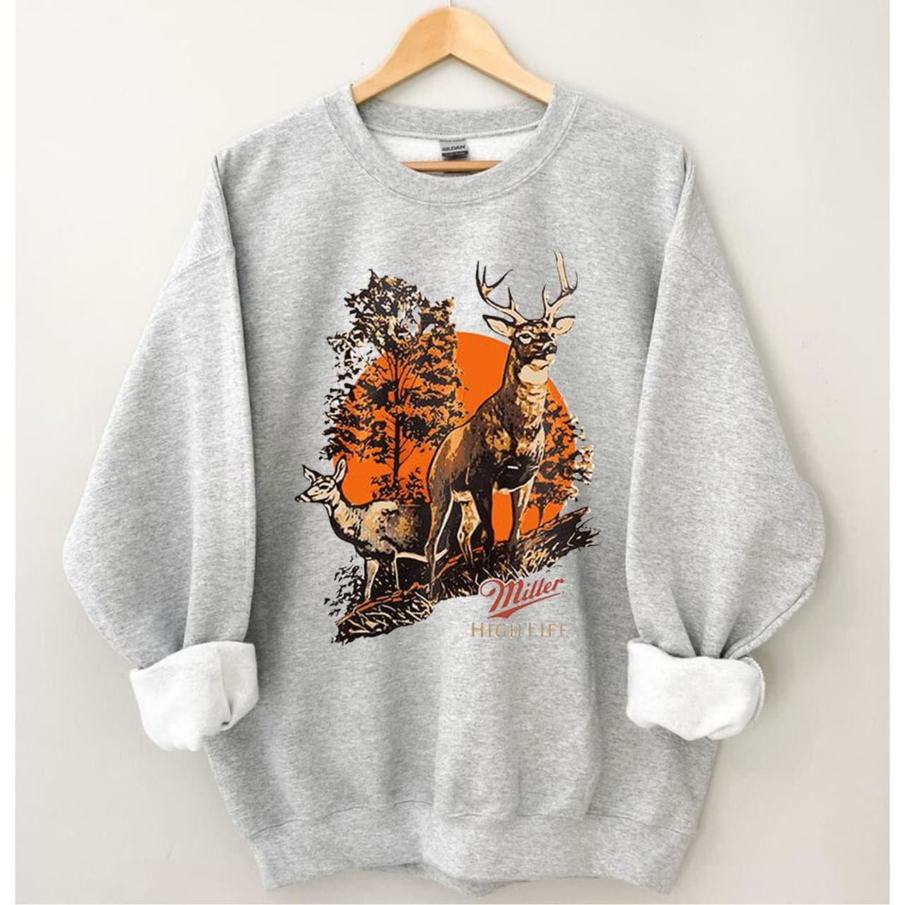 Miller High Life Deer Sweatshirt for Men & Women – image 1, Miller Tee, Miller Merch, Miller Shirt, Miller Sweatshirt, Miller Hoodie, Miller Clothes