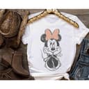 Minnie Mouse Vintage Sketch T-Shirt, Mickey Friends Magic Kingdom Gift 2 small thumbnail