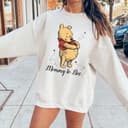 Mommy To Bee Sweatshirt, Cartoon Pooh Pregnancy Reveal Gift 1 small thumbnail